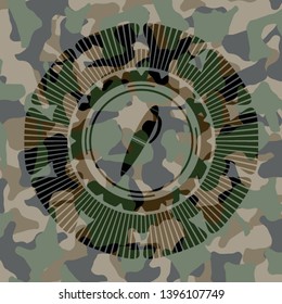 pen icon on camouflaged texture