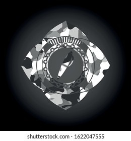 pen icon on grey camo pattern