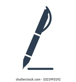 Pen icon on white background. Vector illustration