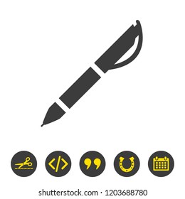 Pen icon on white background. Vector illustration