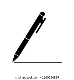 Pen icon on a white background