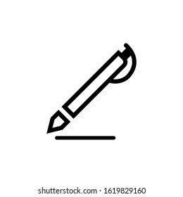 Pen icon on white background.