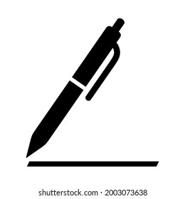 pen icon on white background