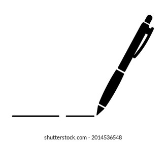 pen icon on white background