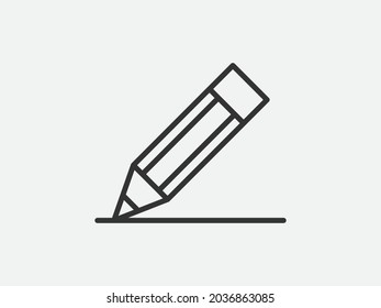 Icono de la pluma sobre fondo blanco. Vector de estilo de línea.