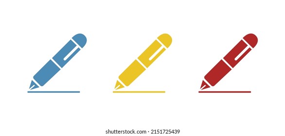 pen icon on a white background, vector illustration