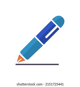 pen icon on a white background, vector illustration
