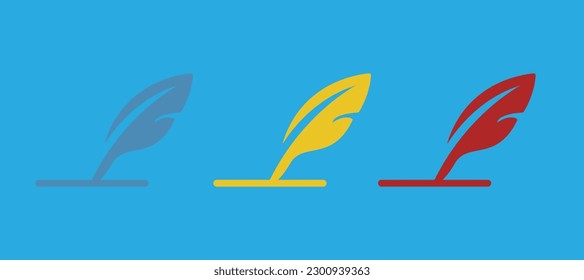 pen icon on a white background, vector illustration