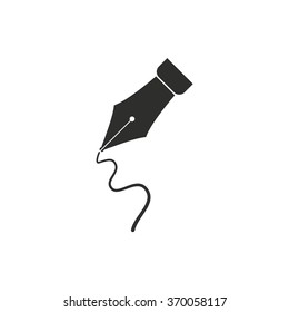 Pen   icon  on white background. Vector illustration.