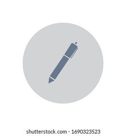Pen icon on white, vector illustration