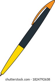 Pen Icon. Outline With Color Fill Design. Vector Illustration.