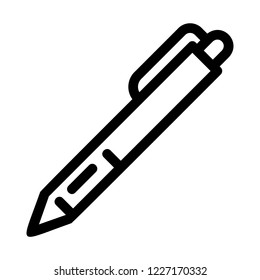Pen icon. Outline pen vector icon for web design isolated on white background