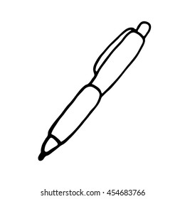 Pen icon. Outlined on white background.