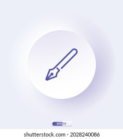 pen icon. Painting icon minimal icons design, Flat style vector illustration isolated in white background