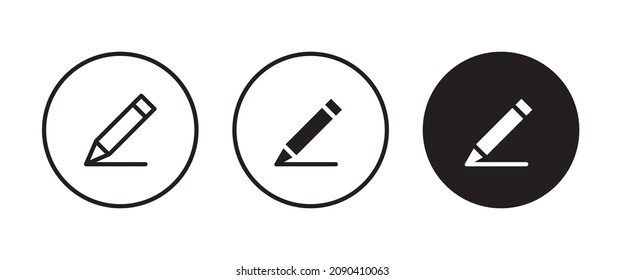 Pen Icon. Pencil, education, writer, copywriting icons button, vector, sign, symbol, logo, illustration, editable stroke, flat design style isolated on white linear pictogram