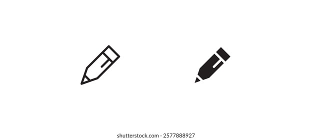 Pen Icon. Pencil, education, writer, copywriting icons button, vector, sign, symbol, logo, illustration, editable stroke, flat design style isolated on white linear pictogram