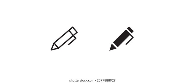 Pen Icon. Pencil, education, writer, copywriting icons button, vector, sign, symbol, logo, illustration, editable stroke, flat design style isolated on white linear pictogram