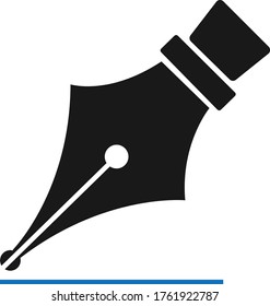 Icono de pluma, ilustración vectorial de icono de lápiz