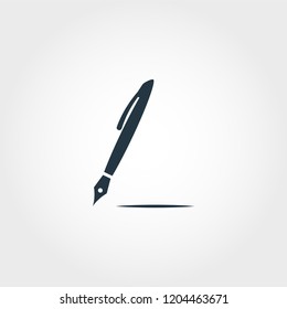 Pen icon. Premium monochrome design from education icons collection. Creative pen icon for web design and printing usage.