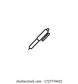 Pen Icon für jeden Zweck bereit. einfach, flach, schwarz, umrissen. 