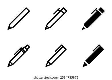 pen icon set design template
