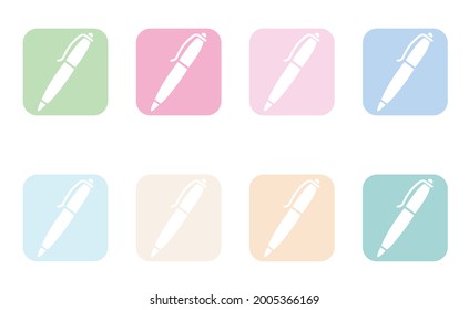 Stift-Symbol-Set .Logo Inspiration Poster-Banner und Symbol