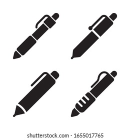 Juego de iconos de pluma. Ilustración gráfica vectorial. Adecuado para diseño de sitios web, logotipo, aplicación, plantilla y ui. EPS 10.