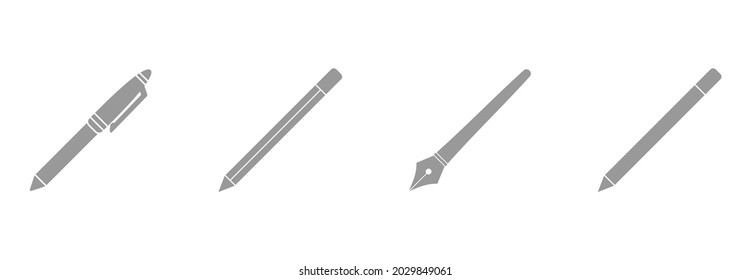 pen icon set vector sign symbol