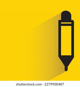 pen icon with shadow on yellow background