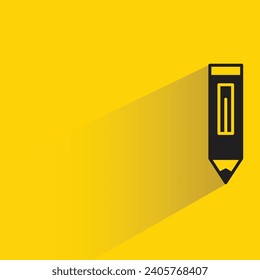 pen icon with shadow on yellow background