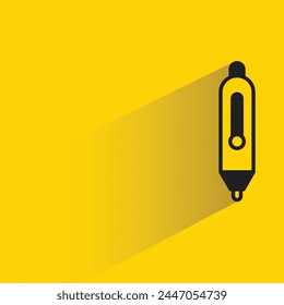 pen icon with shadow on yellow background