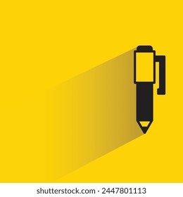 pen icon with shadow on yellow background