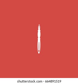 pen icon. sign design. red background