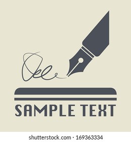 Pen icon or sign, vector illustration