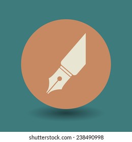 Pen icon or sign, vector illustration