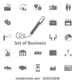 pen icon. Simple element illustration. Business icons universal for web and mobile on white background