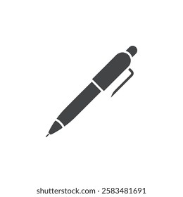 pen icon simple filled symbol vector