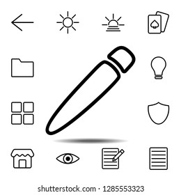 Pen icon. Simple thin line, outline vector element of minimalistic, web icons set for UI and UX, website or mobile application