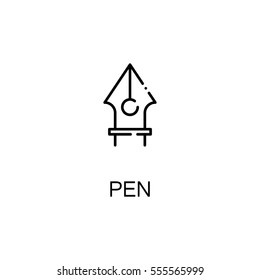 Pen icon. Single high quality outline symbol for web design or mobile app. Thin line sign for design logo. Black outline pictogram on white background