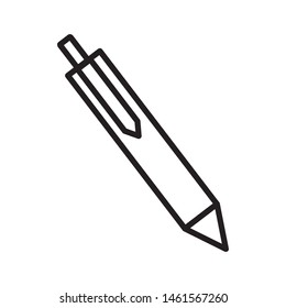 Pen icon. Stationary element Illustration as a simple vector sign and  trendy symbol for design, websites, presentation or mobile application. 