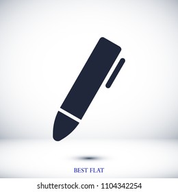 pen icon, stock vector illustration flat design