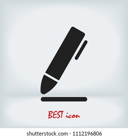 pen icon, stock vector illustration flat design