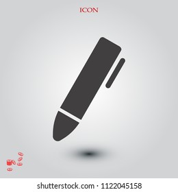 pen icon, stock vector illustration flat design