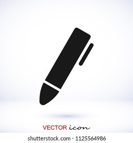 pen icon, stock vector illustration flat design