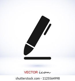 pen icon, stock vector illustration flat design