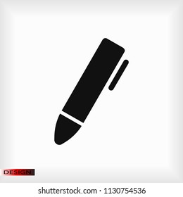 pen icon, stock vector illustration flat design
