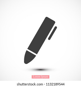pen icon, stock vector illustration flat design