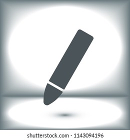 pen icon, stock vector illustration flat design