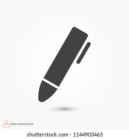 pen icon, stock vector illustration flat design