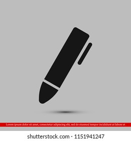 pen icon, stock vector illustration flat design